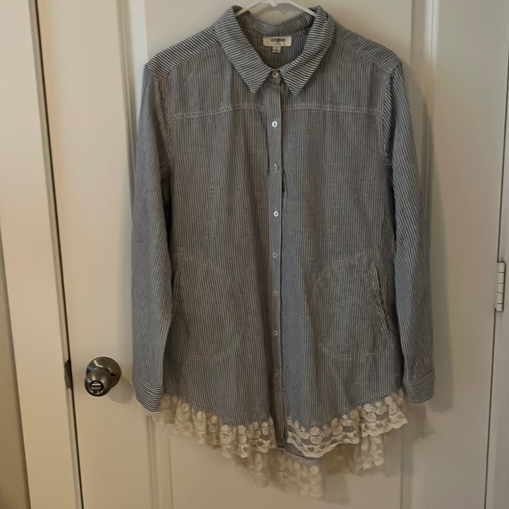 Striped Tunic Button Down